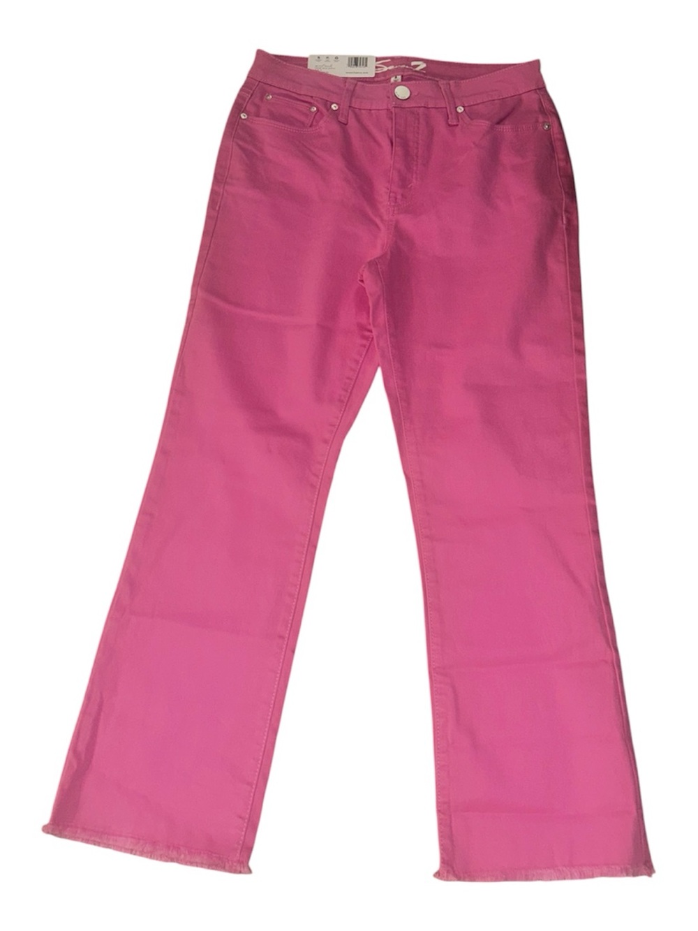 Seven7 Pink Flare Wide-Leg Jeans